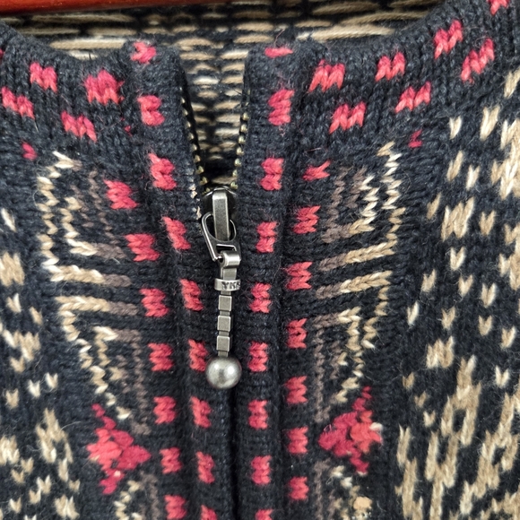 Nomadic Traders Womens Colorful Patterned Zip Up Cardigan Sweater Large Cottage - Picture 4 of 9